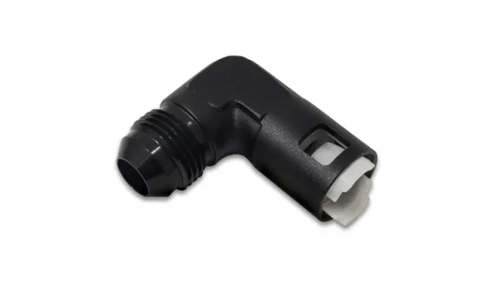 Vibrant 90 Degree Aluminum AN to Female Quick Connect -6AN – 0.3125in Hose Size