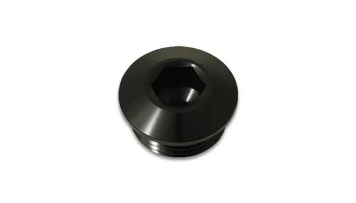 Vibrant Aluminum -4AN ORB Low Profile Port Plug – Anodized Black