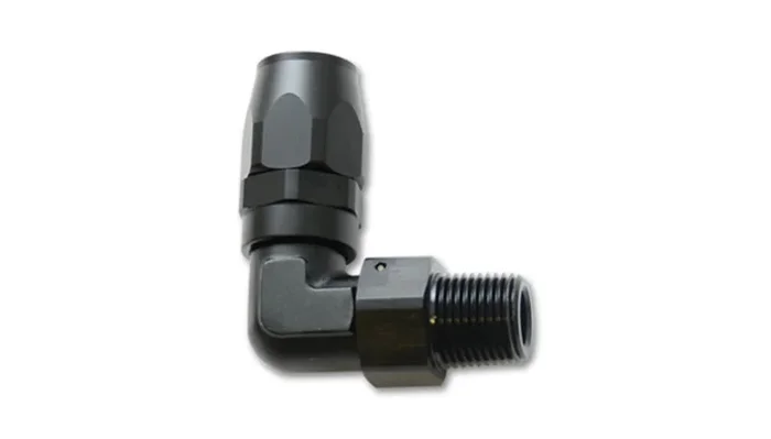Vibrant Male NPT 90 Degree Hose End Fitting -6AN – 3/8 NPT