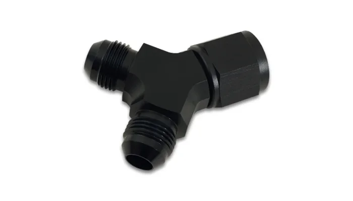 Vibrant Performance Fitting Y-Block Female -10 AN Inlet Male -8