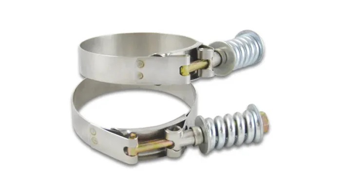 Vibrant SS T-Bolt Clamps Pack of 2 Size Range: 4.28in to 4.58in OD For use w/ 4in ID Coupling0.48 lb