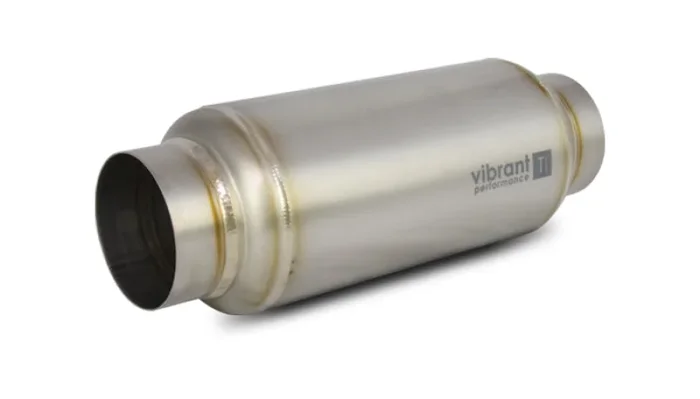 Vibrant Titanium Resonator 3in. Inlet / 3in. Outlet x 12in. Long