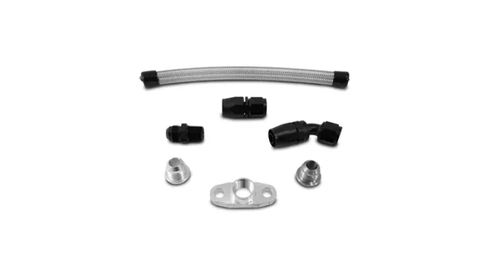 Vibrant Univ Top Mount Oil Drain Kit incl 20in Teflon lined S.S. hose Fitting1.1 lb