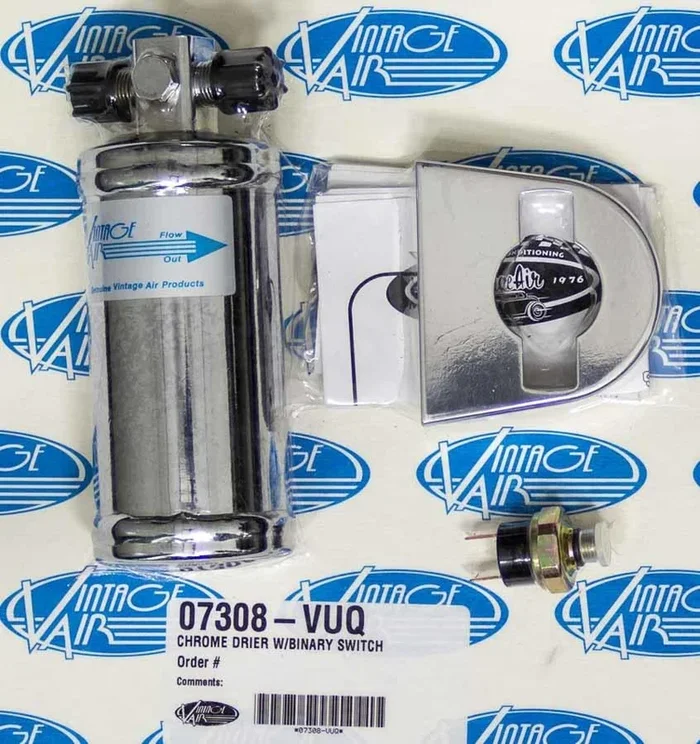 Vintage Air Chome Drier w/Binary Switch