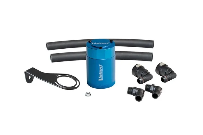 Volant 21-25 Ford Bronco 2.7L Turbo Auto 3oz Aluminum Oil Catch Can w/Mounting Bracket – Blue