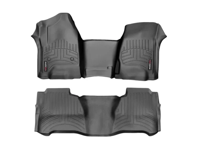 WeatherTech 2019+ Chevrolet Silverado 1500 Crew Cab Front and Rear FloorLiner – Black