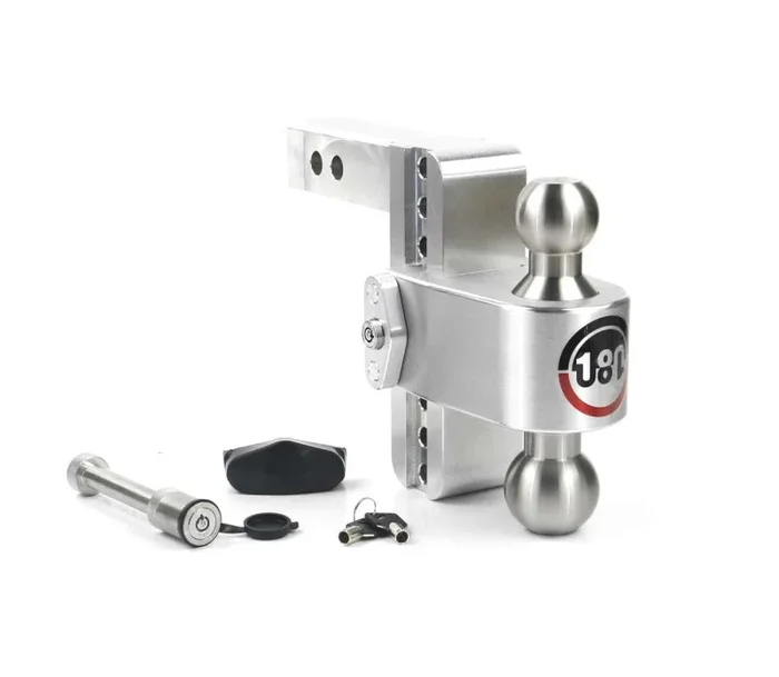 Weigh Safe 180 Hitch 6in Drop Hitch & 2in Shank (10K/12.5K GTWR) w/WS05 – Aluminum