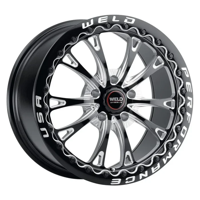 Weld Belmont Beadlock 17×10 / 5×115 BP / ET30 BS 6.70 Gloss Black MIL DIA 78.1