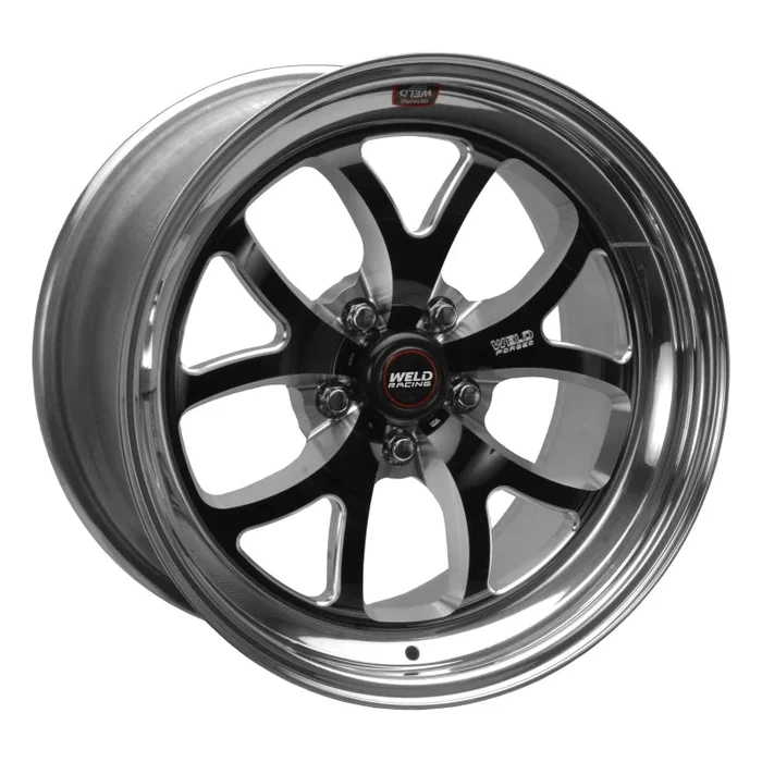Weld S76 18×10.5 / 5×4.5 BP / 6.6in. BS Black Wheel (High Pad) – Non-Beadlock