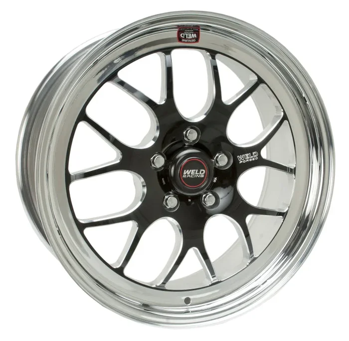 Weld S77 18×10.5 / 5×4.75 BP / 5.2in. BS Black Wheel (Medium Pad) – Non-Beadlock