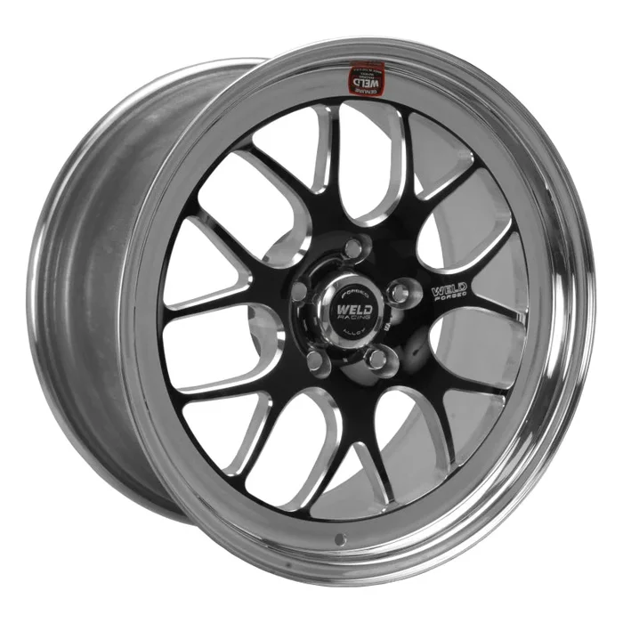 Weld S77 18×11 / 5×4.75 BP / 4.6in. BS Black Wheel (High Pad) – Non-Beadlock