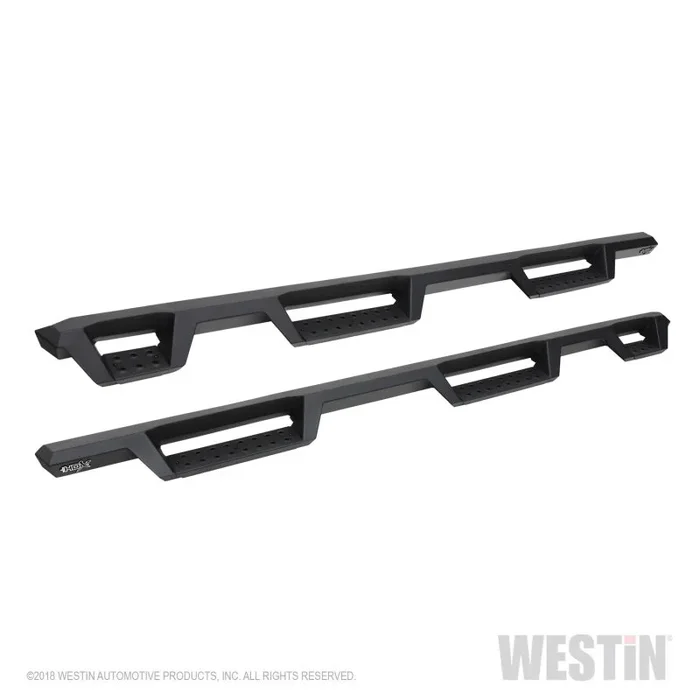 Westin 2019 Chevrolet Silverado/Sierra 1500 (5.5ft) Drop Wheel to Wheel Nerf Step Bars – Txt Black