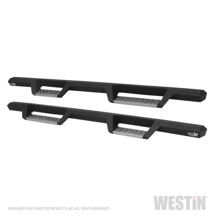Westin/HDX 07-18 GM 15/25/3500 Crew Cab (Excl. Classic) SS Drop Nerf Step Bars – Textured Black