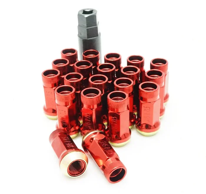 Wheel Mate Muteki SR45R Lug Nut Kit Lock Set 12×1.5 45mm – Red0.9 lb