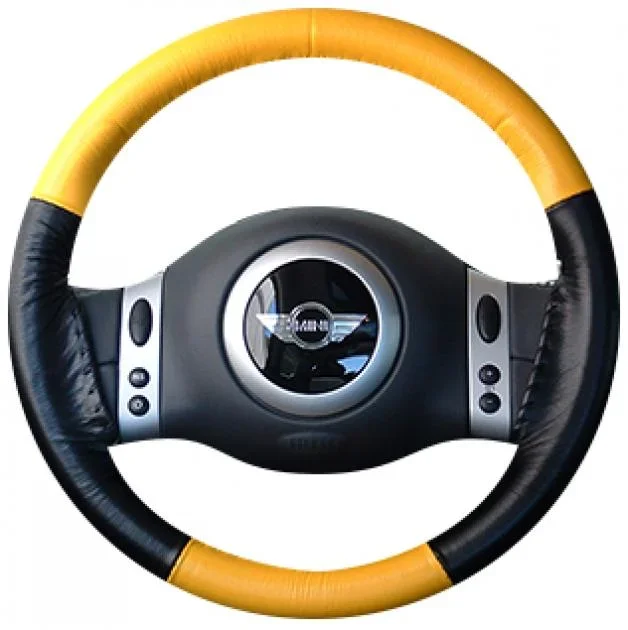 Wheelskins Genuine Leather Steering Wheel Cover, Eurotone Two-Color