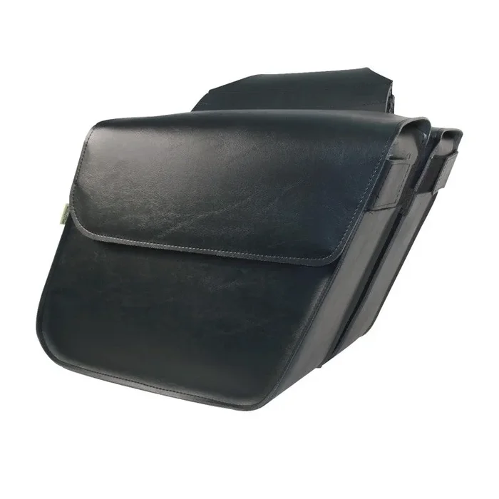 Willie & Max Universal Raptor Large Slant Saddlebags (16 in L x 11 W x 6.5 in H) – Black