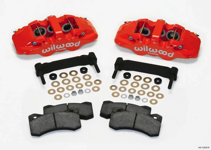 Wilwood AERO6 Front Caliper & Bracket Kit – Red 97-13 C5/C6 Corvette w/ OEM HD/Z51 Rotors25.1 lb