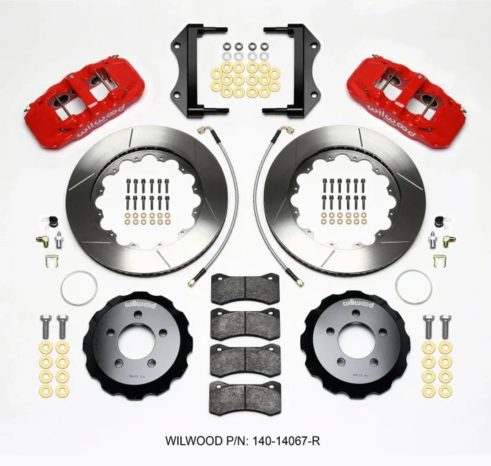 Wilwood AERO6 Front Hat Kit 14.25 Red 2014-Up Challenger w/Lines