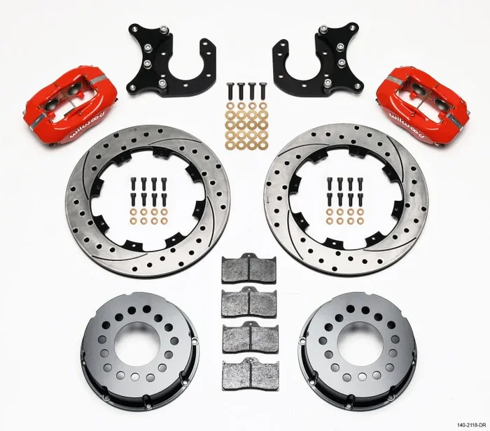 Wilwood Forged Dynalite P/S Rear Kit Drilled Red New Big Ford 2.50in Offset37.6 lb