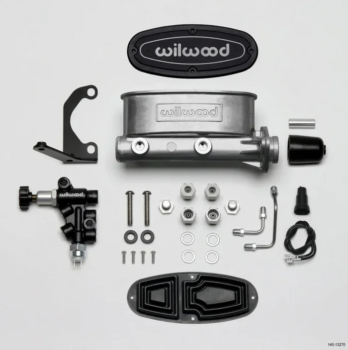 Wilwood HV Tandem M/C Kit w L/H Bracket & Prop Valve – 1 1/8in Bore