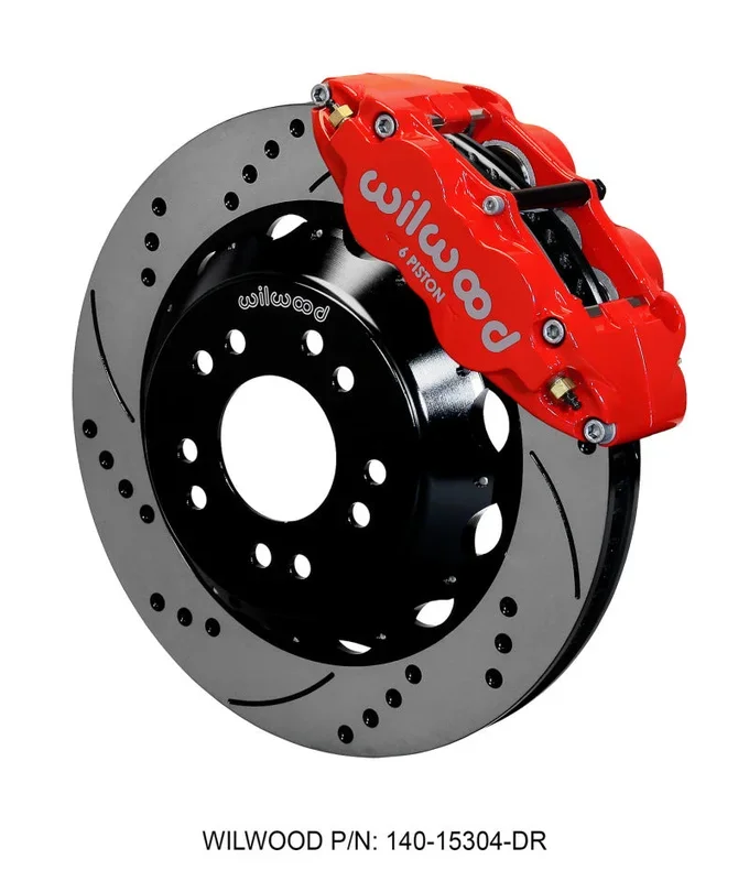 Wilwood Narrow Superlite 6R Front Hat Kit 14.00 Drilled Red 63-87 C10 w/ Wilwood Pro Spindles62.9 lb