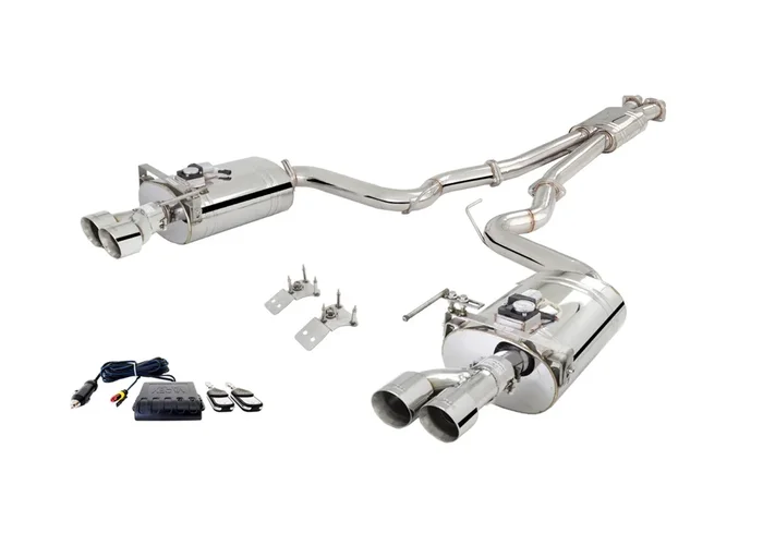 XForce Ford Mustang Ecoboost/GT 2018 (Coupe&Convertible) Twin 21/2″ Stainless Steel Cat Back Exhaust System With Oval Varex Mufflers/Quad Tips