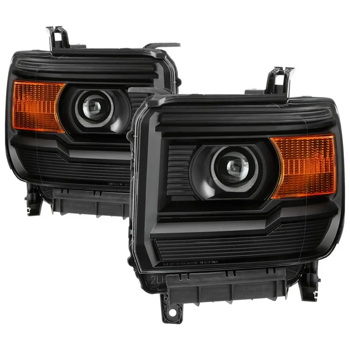 xTune 14-15 GMC Sierra 1500 OEM Style Halogen Headlights – Black (HD-JH-GS14-AM-BK)
