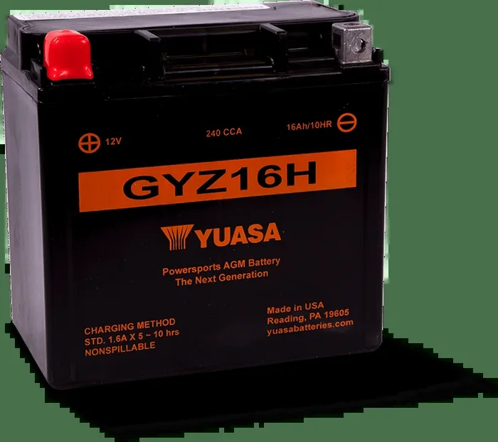 Yuasa GYZ16H High Performance Maintenance Free AGM 12 Volt Battery