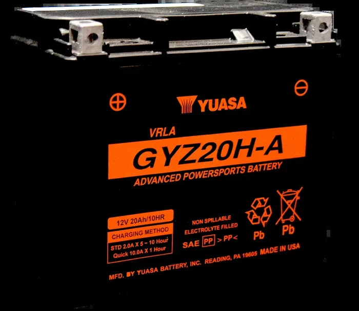 Yuasa GYZ20HA High Performance Maintenance Free AGM 12 Volt Battery