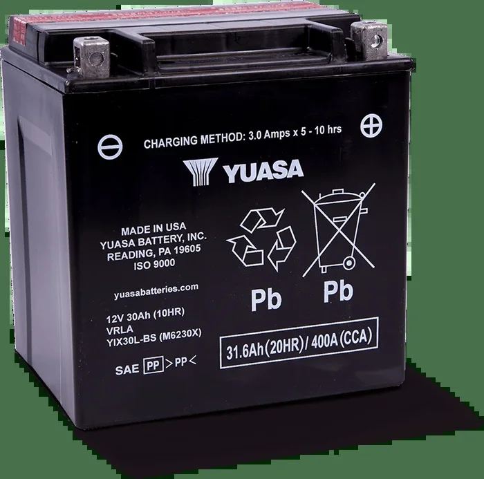 Yuasa YIX30L-BS-PW High Performance Maintenance Free AGM 12 Volt Battery (Bottle Supplied)