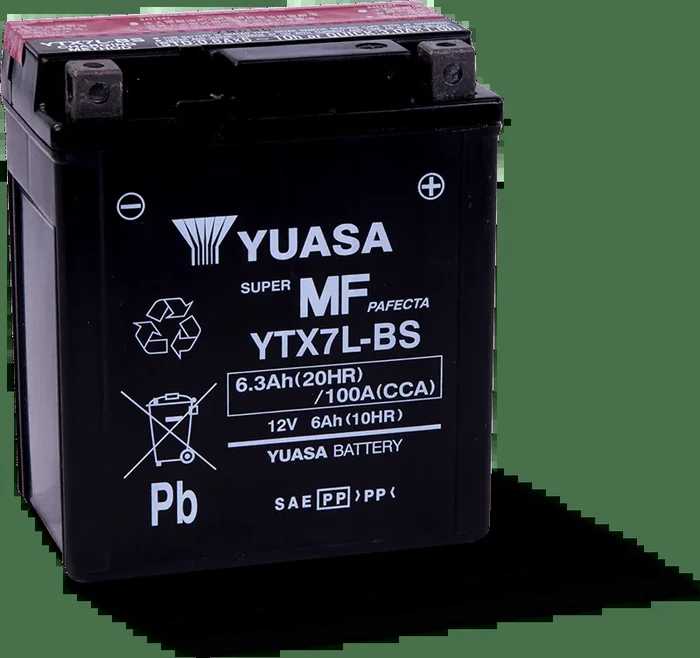 Yuasa YTX7L-BS Maintenance Free AGM 12 Volt Battery (Bottle Supplied)